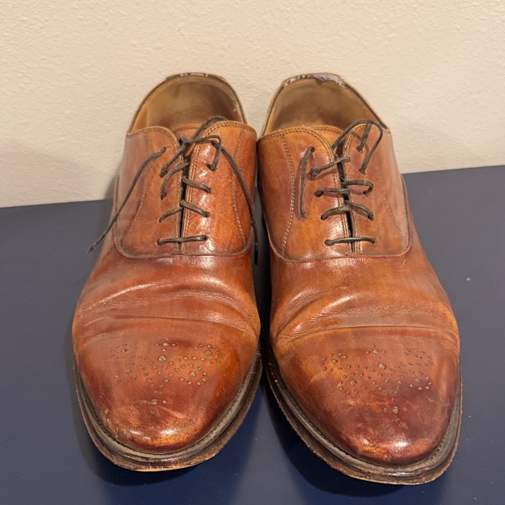 Magnanni Men's Brown Leather Dress Shoes